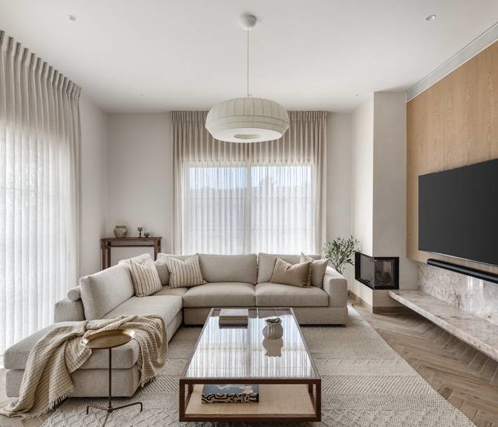 עיצוב סלון בוהו שיק