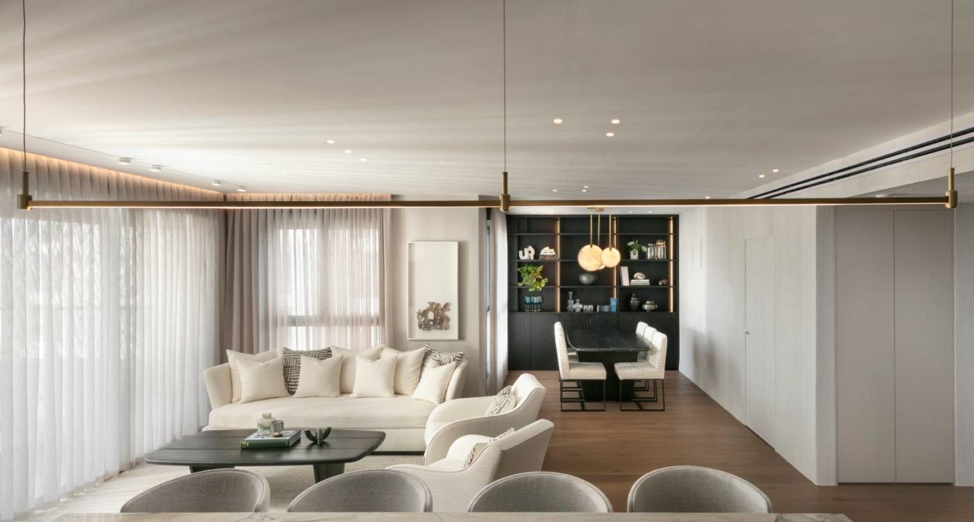 עיצוב סלון בוהו שיק